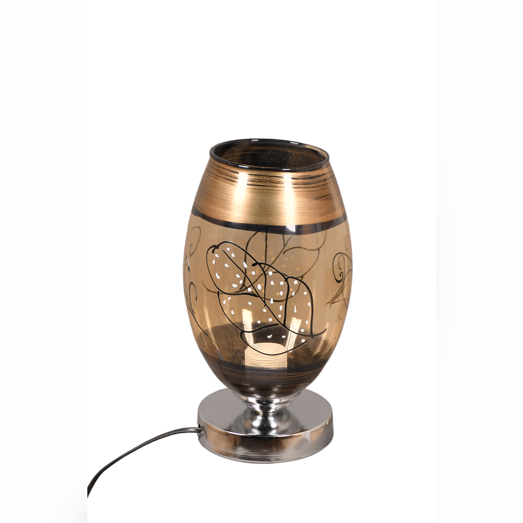 Table Lamp, 24×14 cm, Brown/Silver - KM-EG6-133
