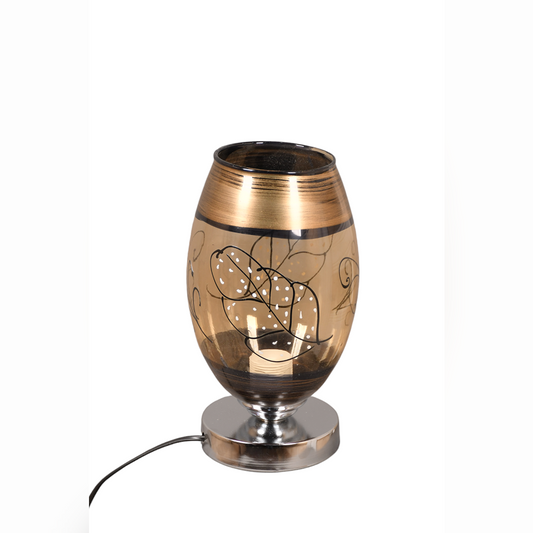 Table Lamp, 24×14 cm, Brown/Silver - KM-EG6-133