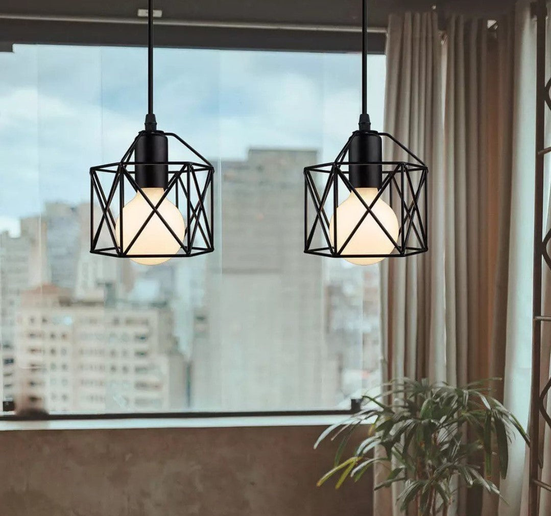 Double X Pendant Light with rectangular base