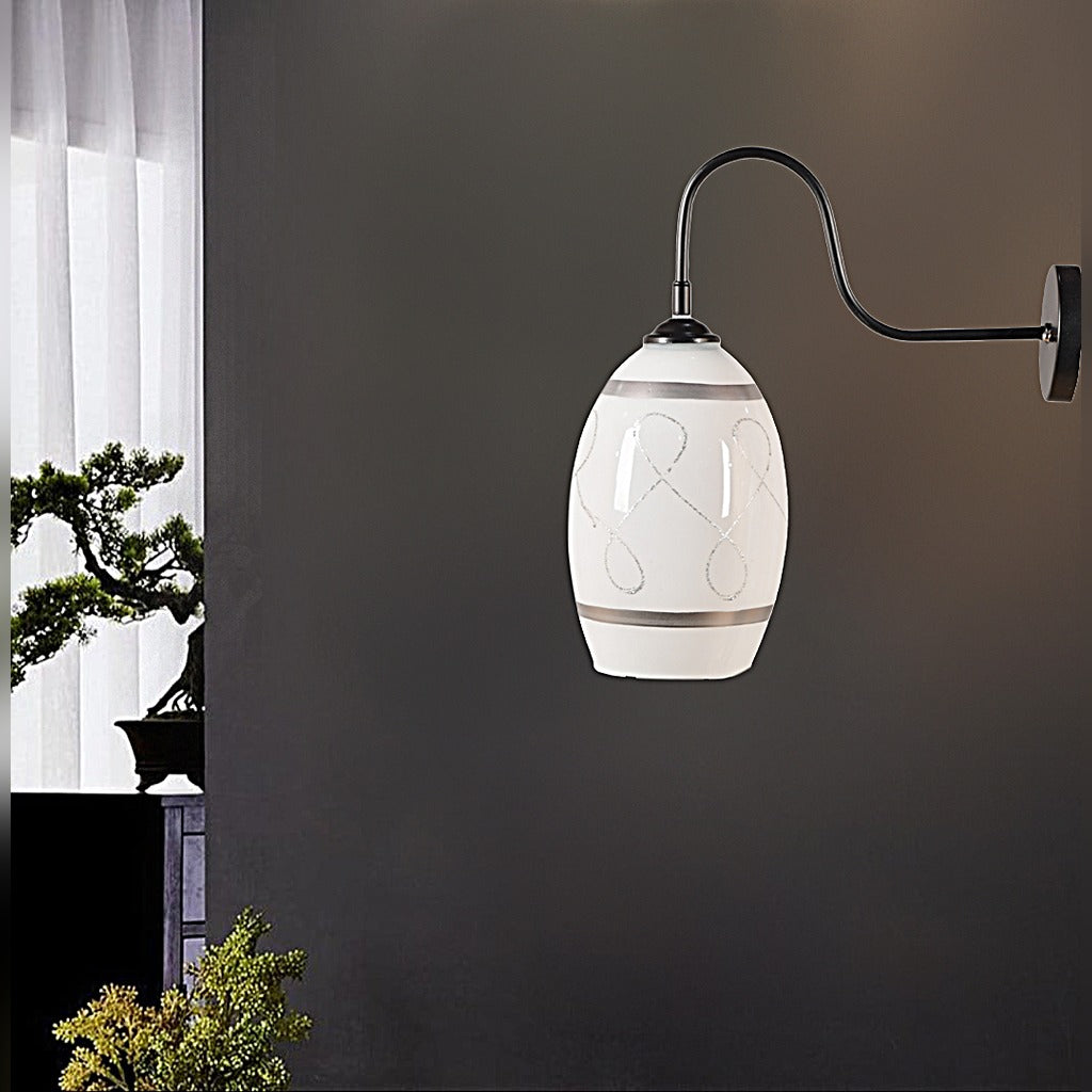 Wall Lamp, 30×32 cm, Black/White - KM-EG6-135