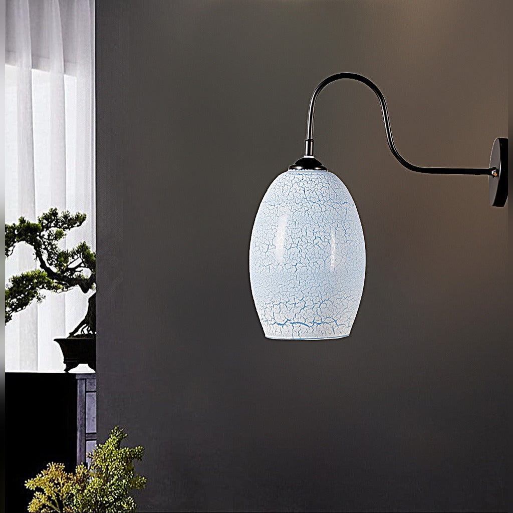 مصباح حائط، 30×32 سم، أسود/أزرق فاتح - KM-EG6-136