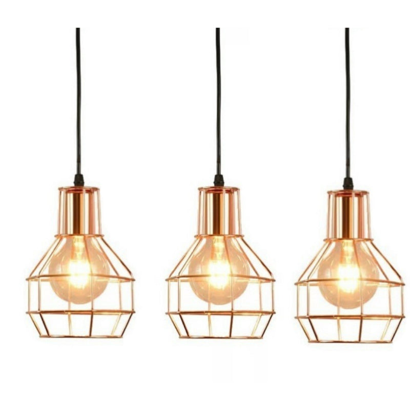 Bomb Pendant Light With Rectangular Base, Gold - 89