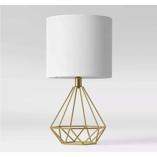 Diamond Desk lamp, Gold / White -1082-BW