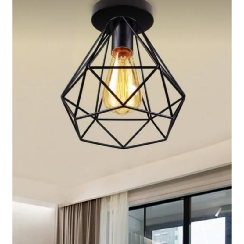 Diamond Pendant Light, Black - 1085-EP