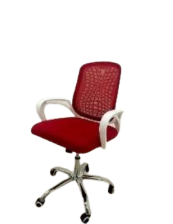 كرسي مكتب سبايدر- أبيض وأحمر