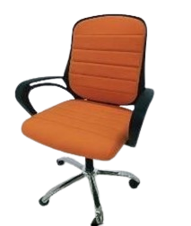 كرسي مكتب- برتقالي وأسود