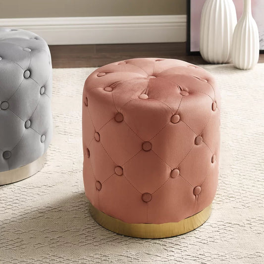 Rose cylindrical Pouf