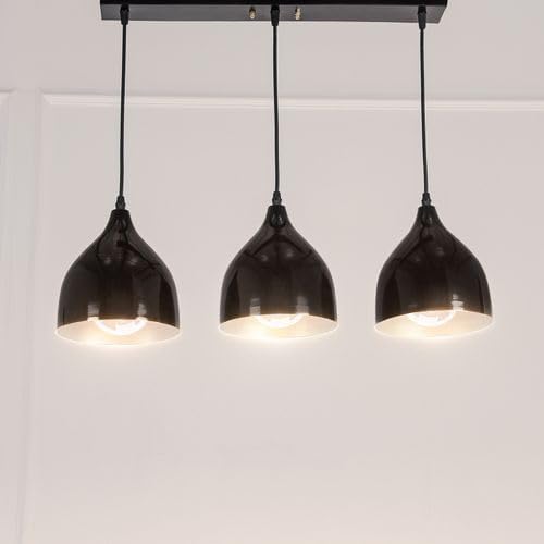 Triple Metal chandelier-Black