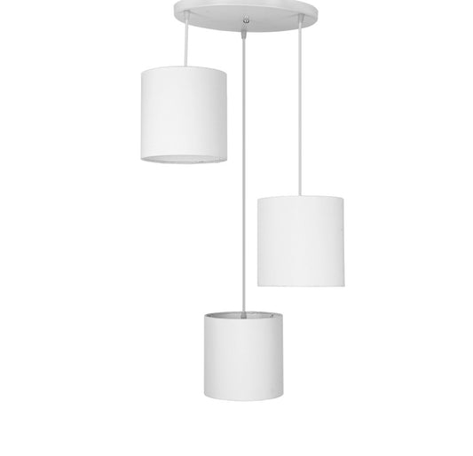 Shabouh triple chandelier-White