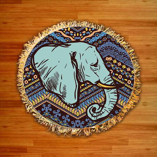 Blue elephant rug - AMN#150