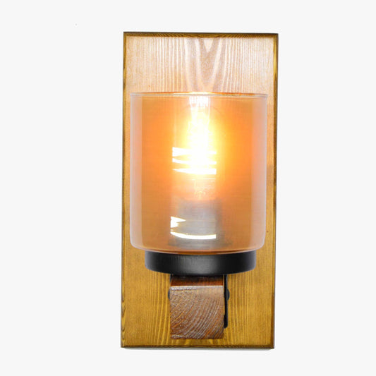 Wooden wall lamp - Cube -12