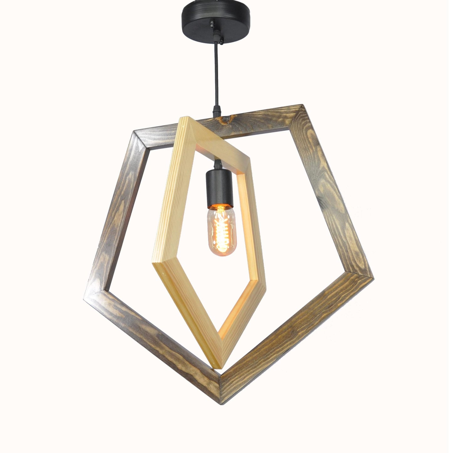 Wooden Ceiling Lamp - Du-Penta-11