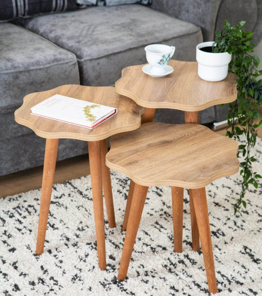 Three-piece side table, rose-A8