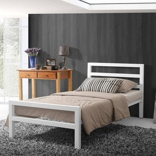 White Metal Bed 100cm- Bedx2