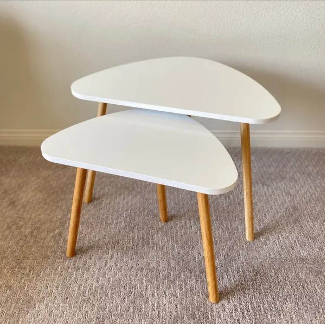 White triangle side table set-A5/A6/A7