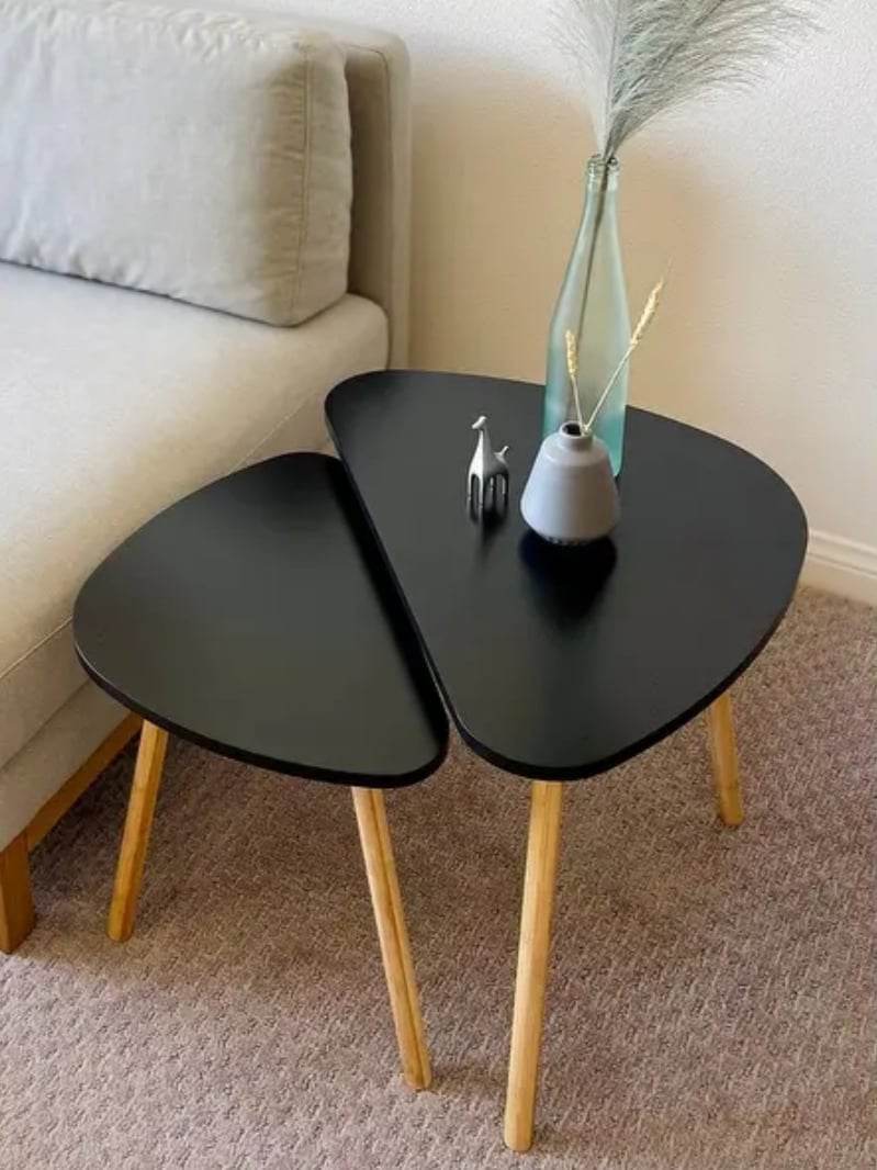 Black triangle side table set-A3/A4