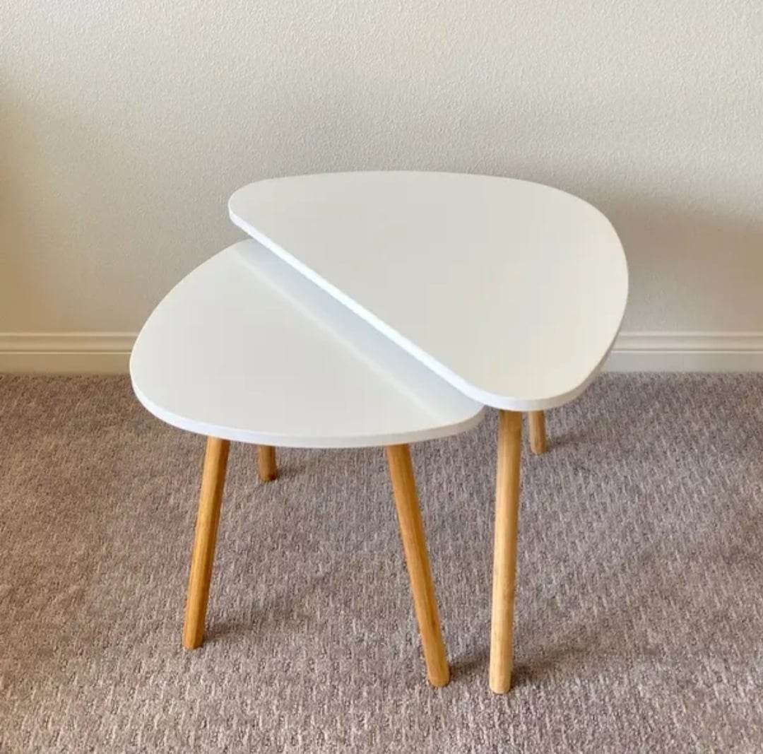 White triangle side table set-A5/A6/A7