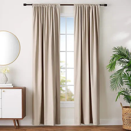 Blackout Room Darkening Tape 
Curtains-CA1