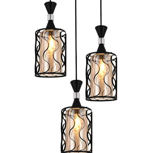 Modern pendant, 3 bulbs-as-365