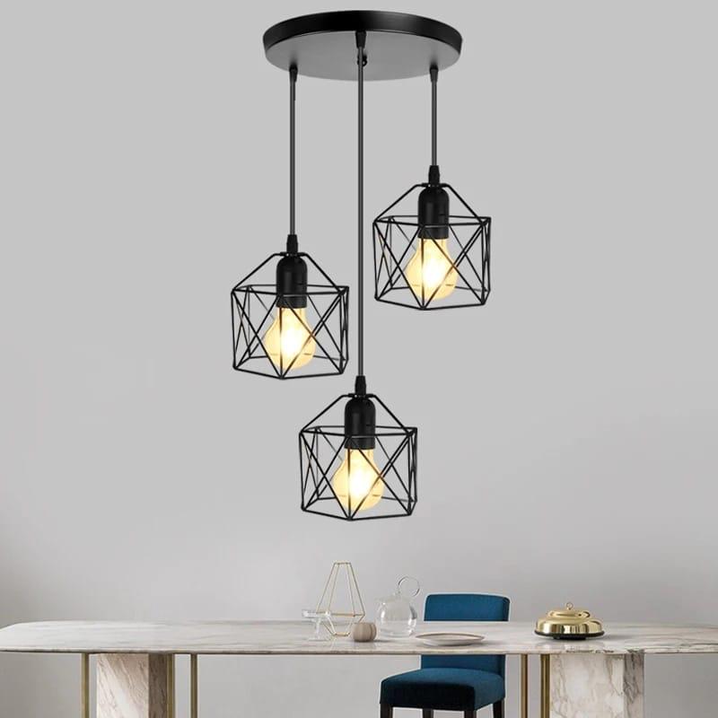 Modern pendant, 3 bulbs-as-375