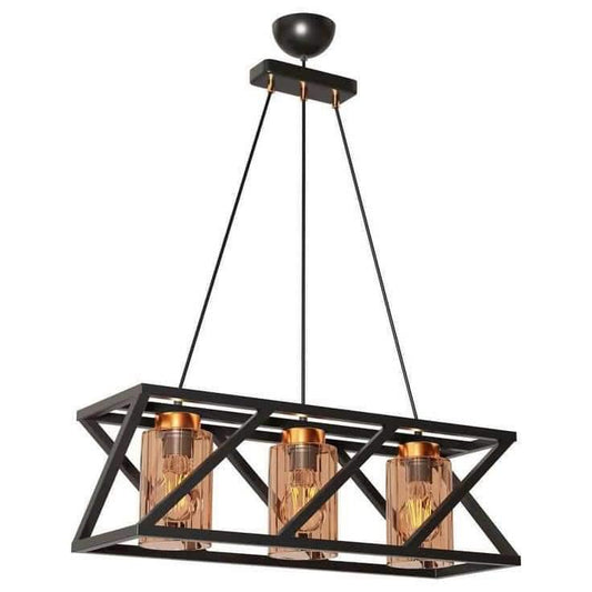 Modern pendant, 3 bulbs-as-385