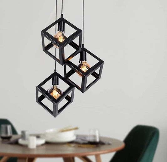 Modern pendant, 3 bulbs-as-390