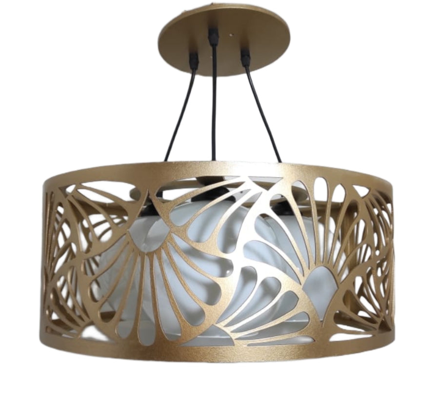 Silver circle wood chandelier-as-470