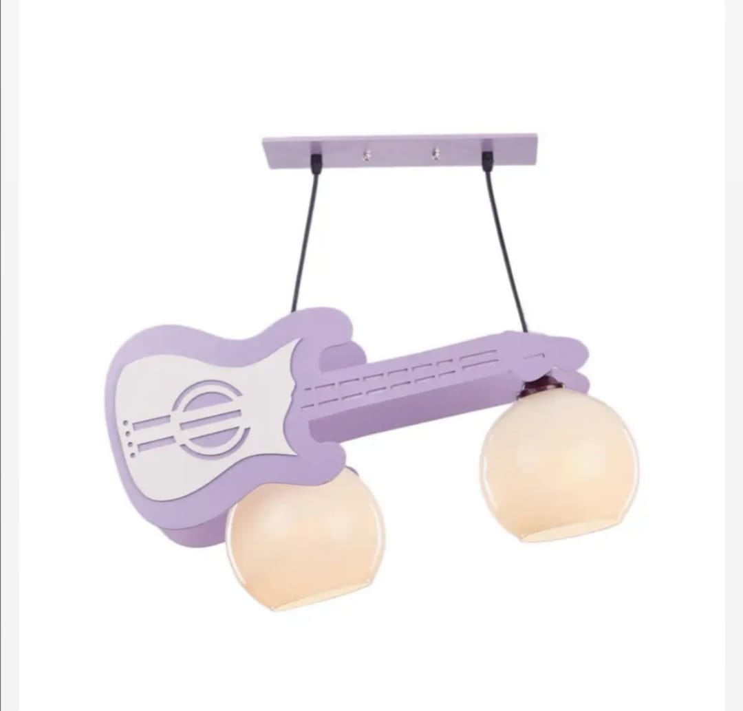 Wooden children's chandelier, 2 bulbs-as-480