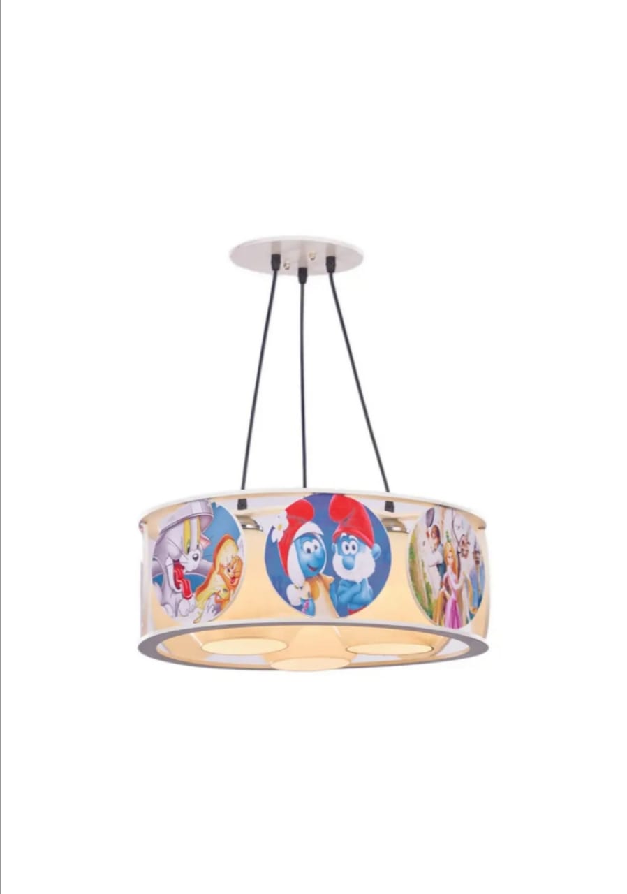 Modern wooden children's chandelier, 3 bulbs-as-500