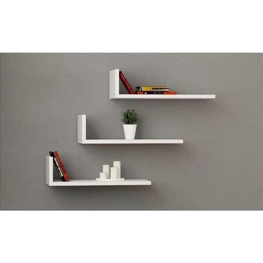 Wall shelves, 3 pieces, 12*60* mdf 10-ANK114