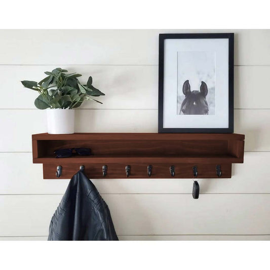 Decorative Shelves with hanger 25x75x15 cm -  Swedish wood-ANK136