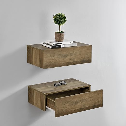 Wall Shelves and drawer set in MDF size 46 x 30 x 15-ANK144