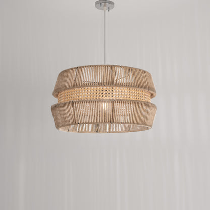 Boho Rattan Chandelier-TBS-ARK-C014