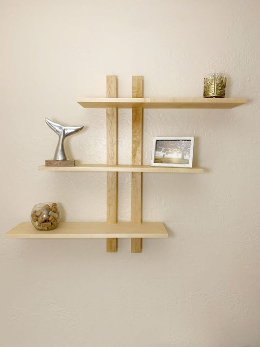 A set of wall shelves made of Swedish wood, 60*60*15-AT101