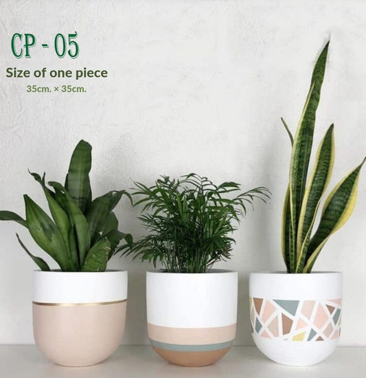 Set of pottery Plant pot (3 pieces) - CP-05