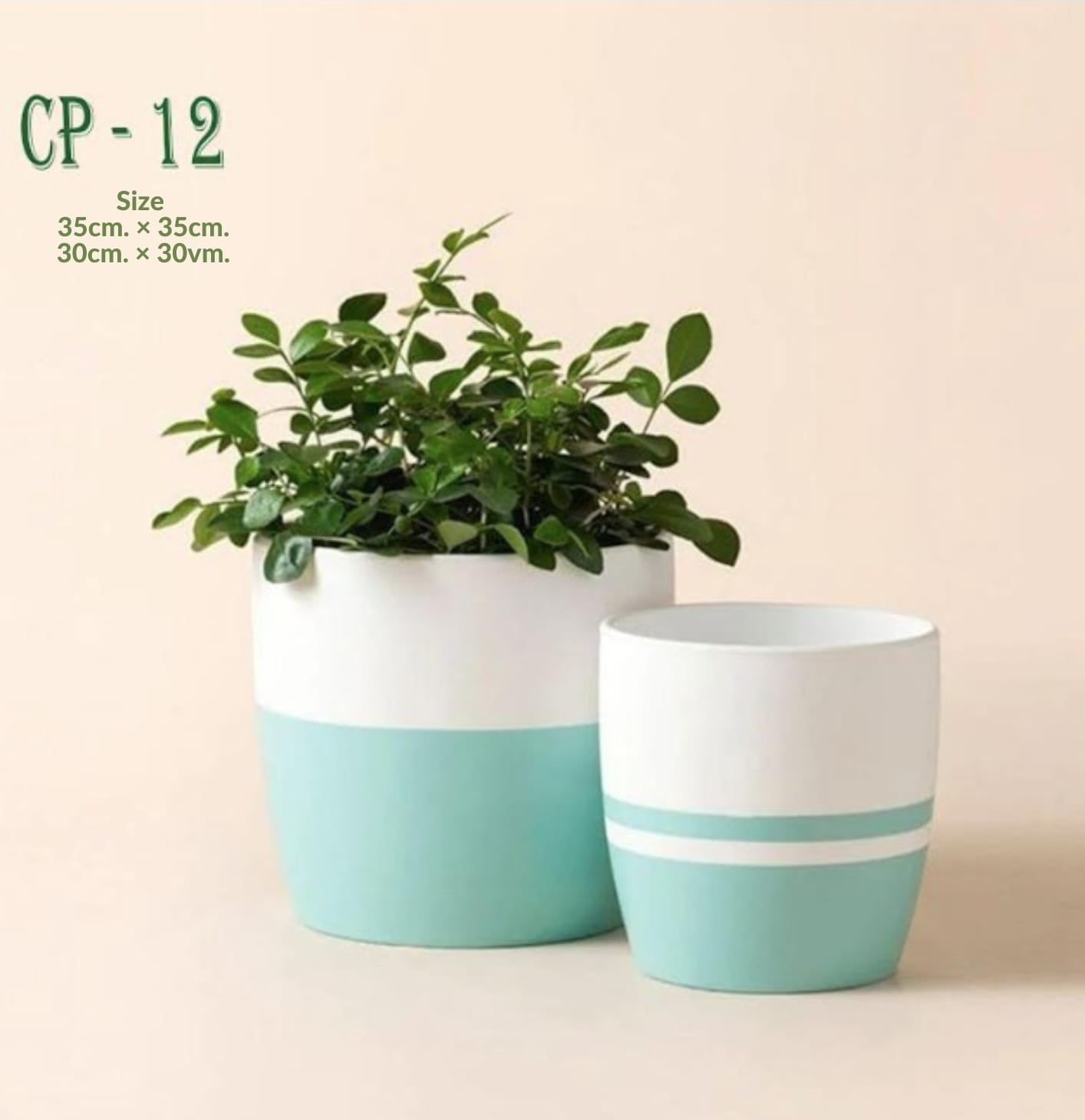 Set of pottery Plant pot (2 pieces) - CP-12