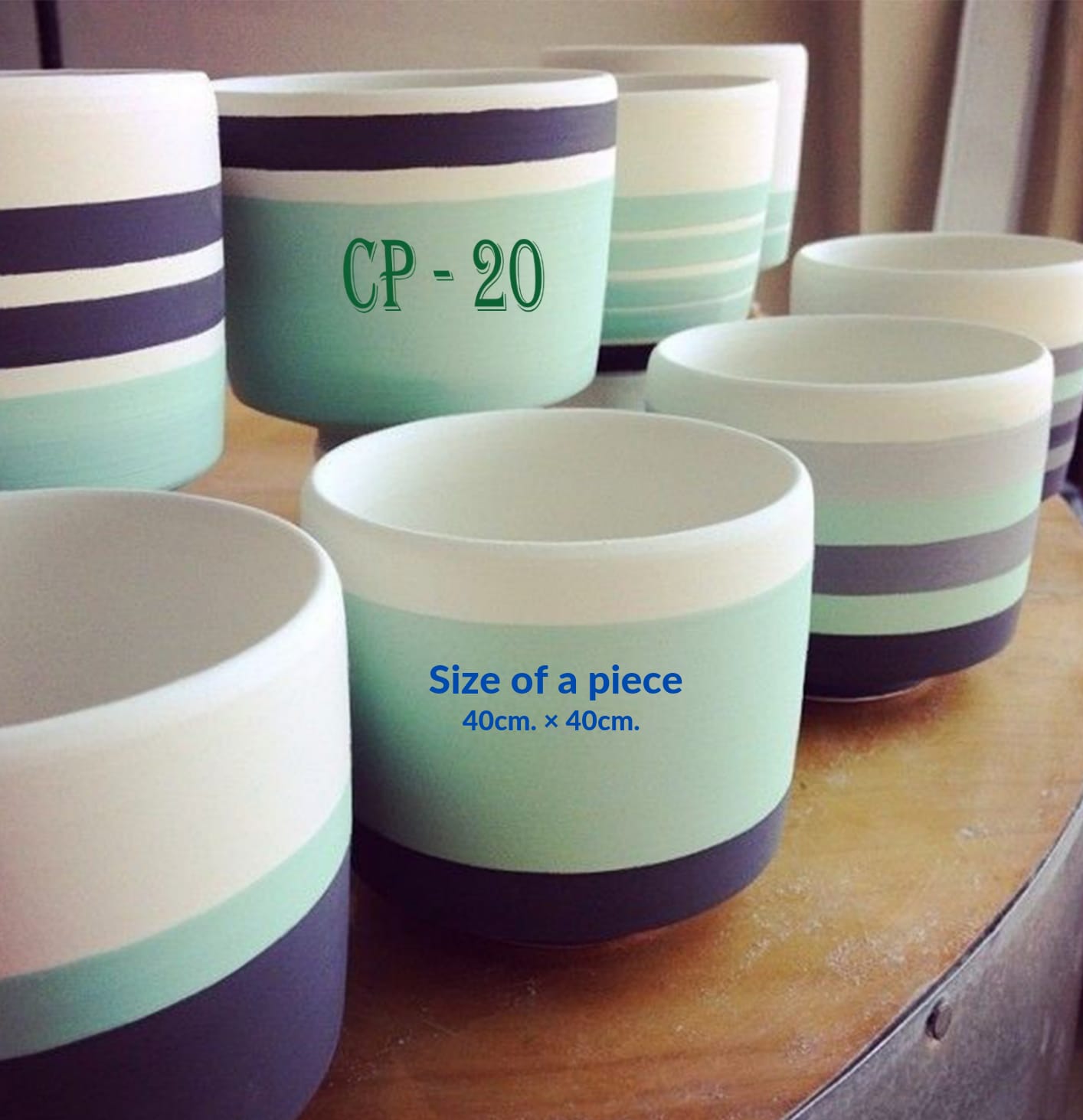 Set of pottery Plant pot (8 pieces) - CP-20