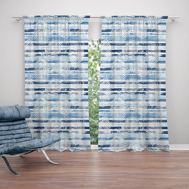 Light blue leaf curtain-AMN2134