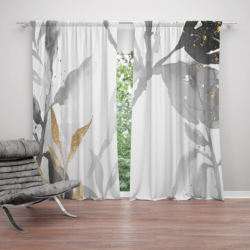 Gray rose curtain-AMN2136