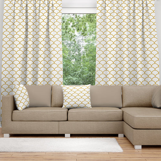 Brown wave curtain-AMN2151