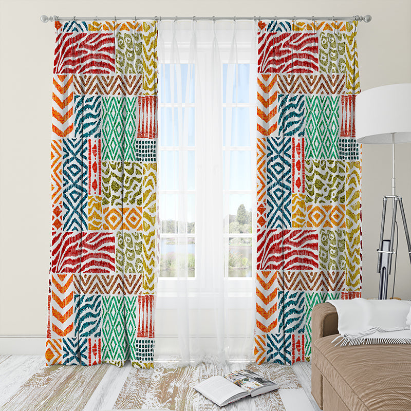 Colorful leather pattern curtain-AMN2160