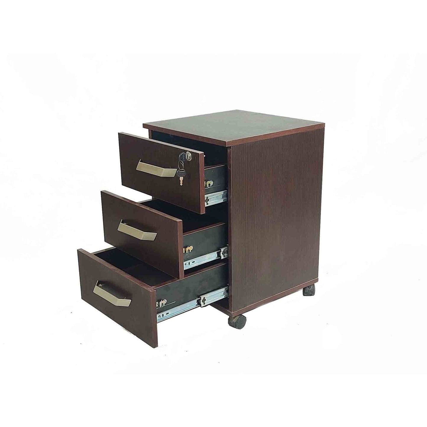 brown drawer unit