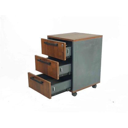 brown&gray drawer unit