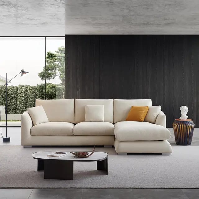 Beige corner sofa-FU63