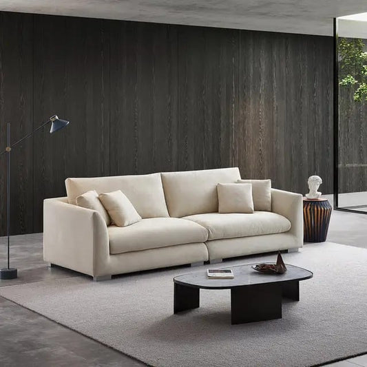 Beige 2-seater sofa-FU64