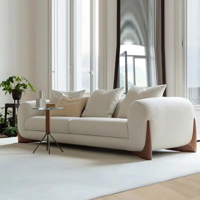 Beige corner sofa-FU74