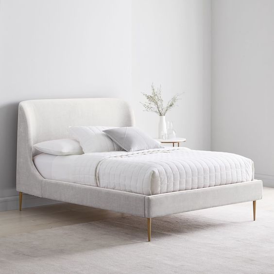 120cm off-white bed-FU80