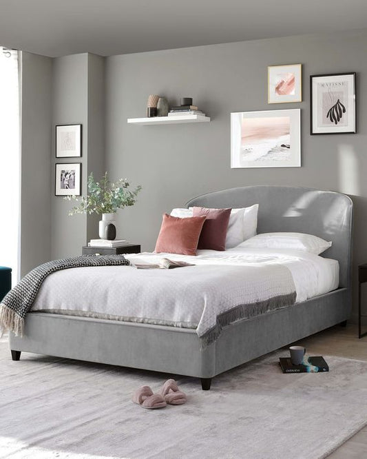 160cm beige bed-FU90