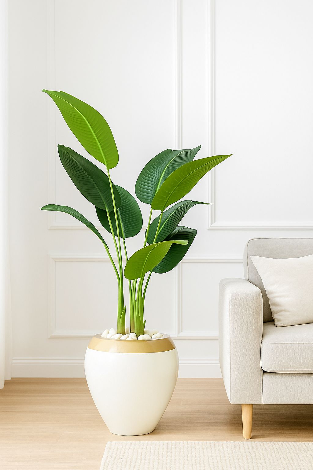 Artificial banana tree with fiberglass planting pot -HMLX10