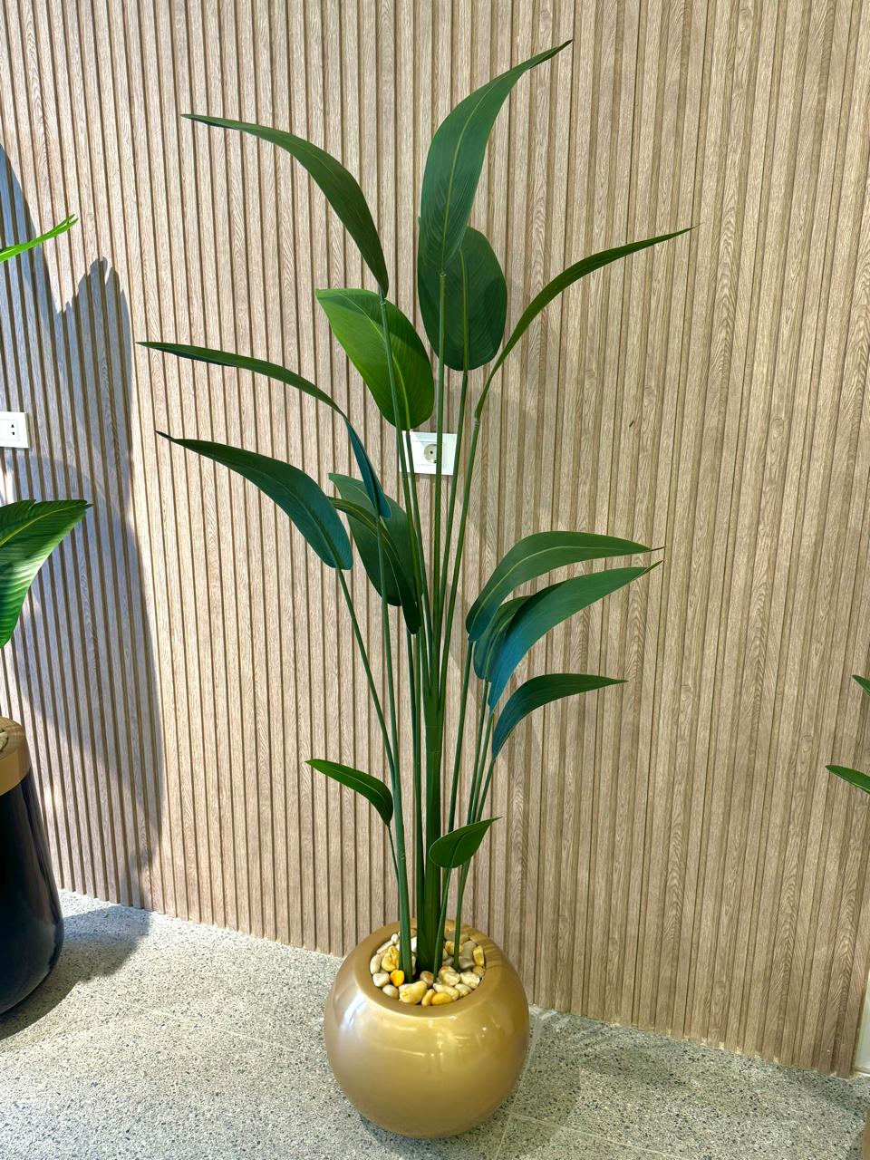 Fiberglass planter with artificial plant - 170 x 40 cm-HMLX25